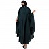 Irani Kaftan abaya with contrast piping- Bottle Green Irani Kaftan abaya with contrast piping- Bottle Green